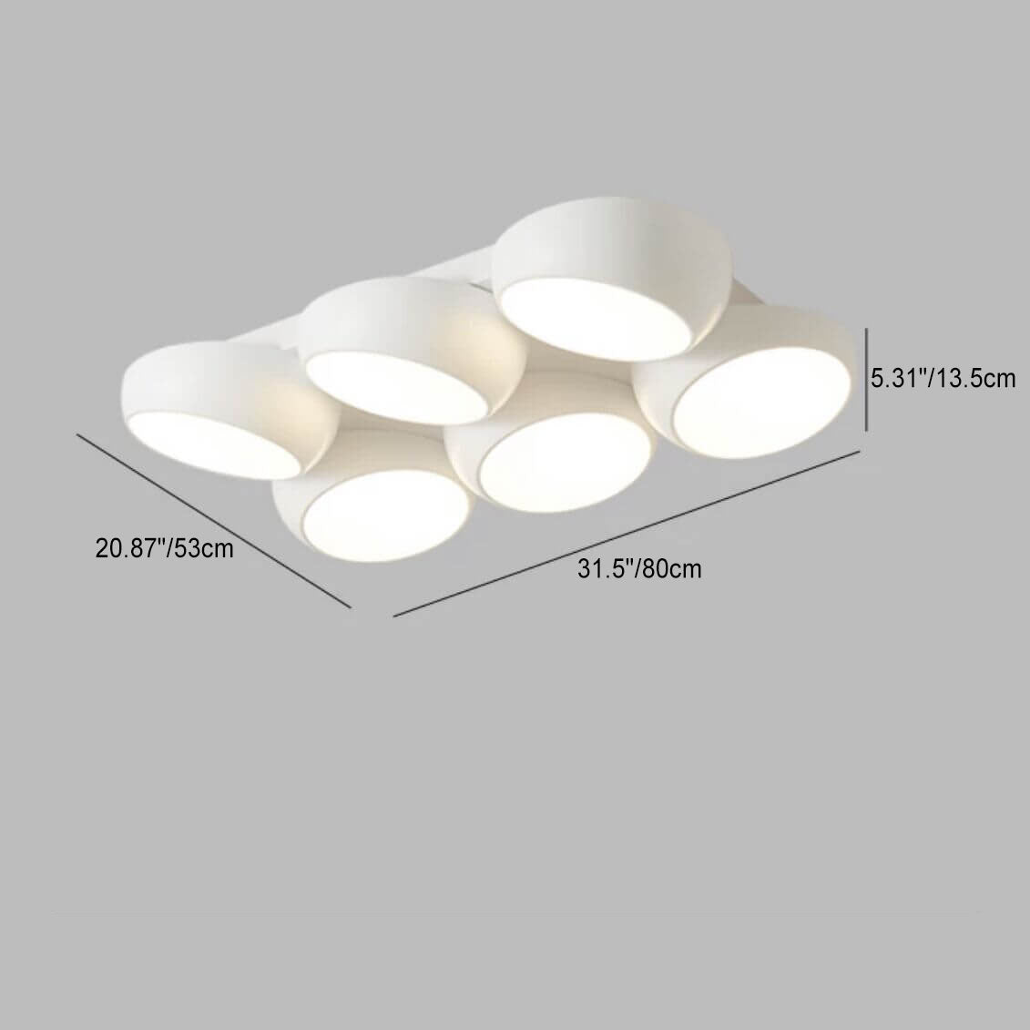 Scandinavian Modern Minimalist Iron Plastic Round LED Semi-Flush Mount Ceiling Light