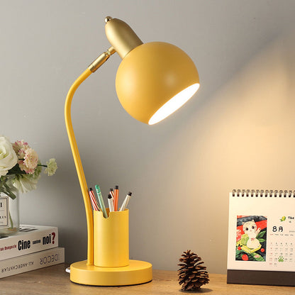 Simple Solid Color Student With Pen Barrel 1-Light Table Lamp