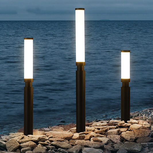Modern Acrylic Waterproof Creative Lipstick Design LED Outdoor Lawn Floor Lamp