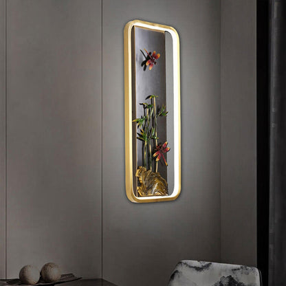 مصباح حائط LED بتصميم جداري صيني حديث مطلي بالمينا 