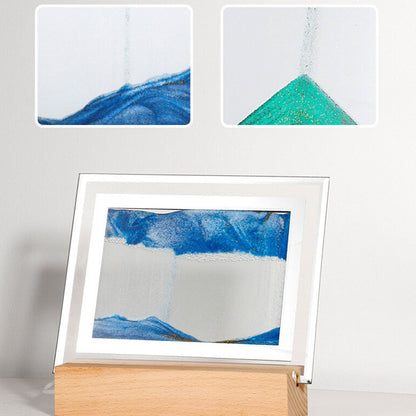 Creative Quicksand Square  LED Night Light Decorative Table Lamp