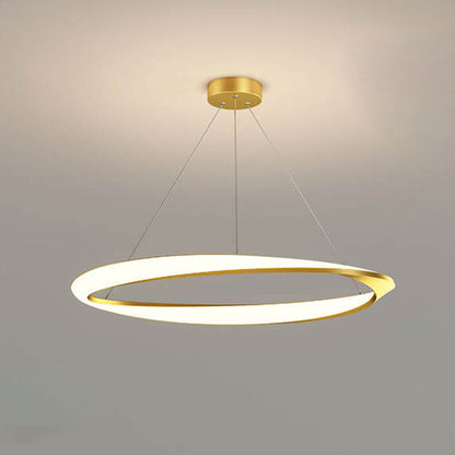 Nordic Light Luxury Round Aluminum LED Pendant Light