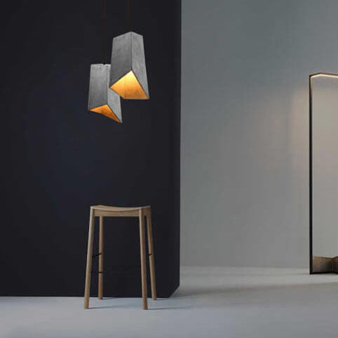 Industrial Simplicity  Cement Geometric 1-Light  Pendant Light