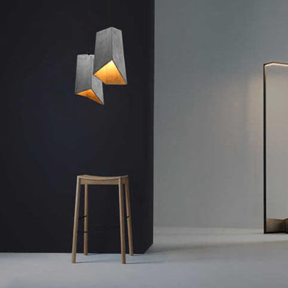 Industrial Simplicity  Cement Geometric 1-Light  Pendant Light