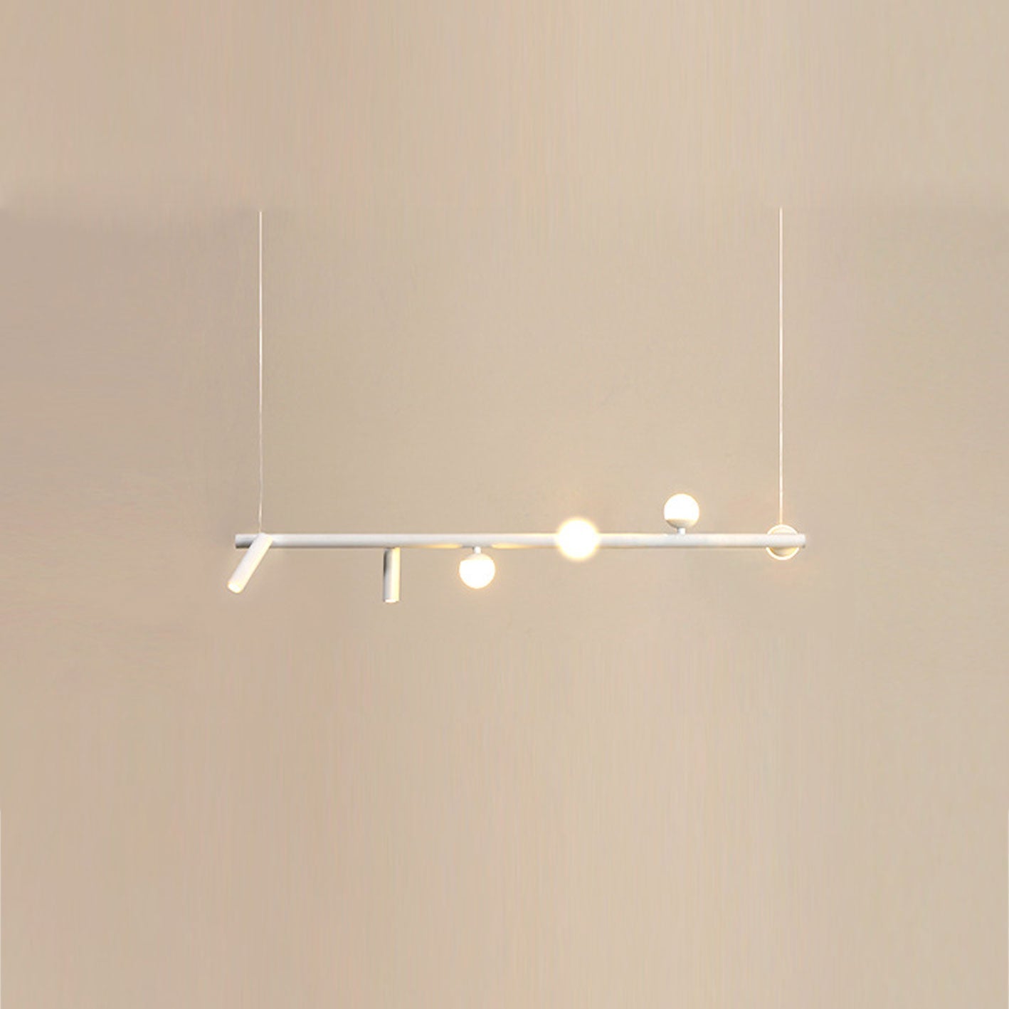 Minimalist  Island Light Linear 6/7 Light Acrylic Iron LED Chandelier