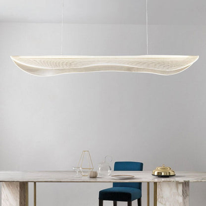 Modern Light Luxury Acrylic Long Leaf Design Island Light LED Chandelier