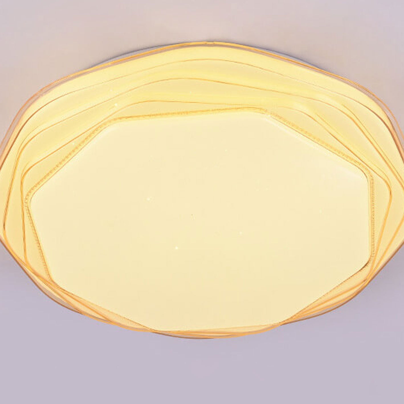 Modern Minimalist Creative Round LED Wrought Iron Flush Mount Ceiling Light