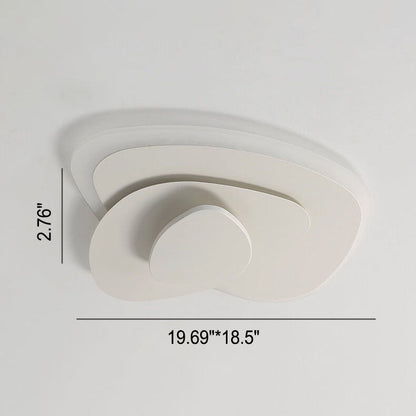 Nordic Simple Geometric Wrought Iron Acrylic LED Flush Mount Ceiling Light