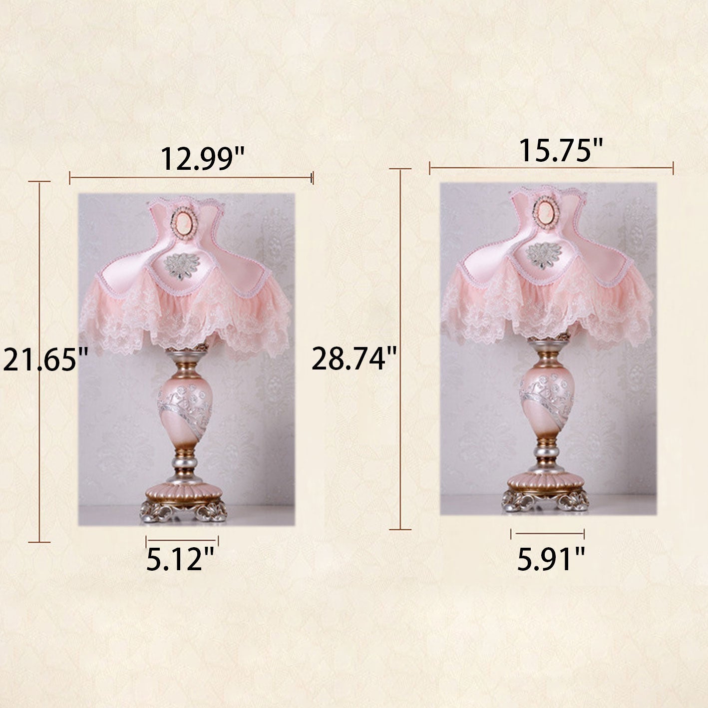 European-style Rustic Lace Resin 1-Light Table Lamp