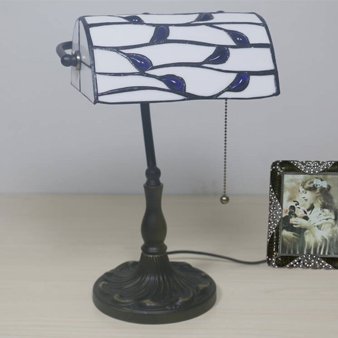 Vintage Tiffany Lucite Beads Design 1-Light Table Lamp