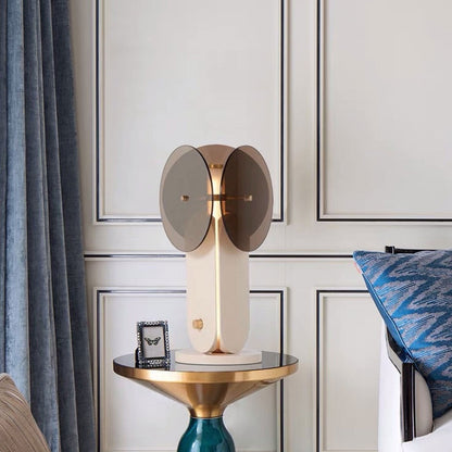 Modern Creative Splicing Glass Iron LED Table Lamp