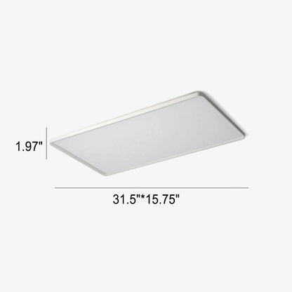 Modern Minimalist Rectangular Iron Aluminum LED Flush Mount Lighting