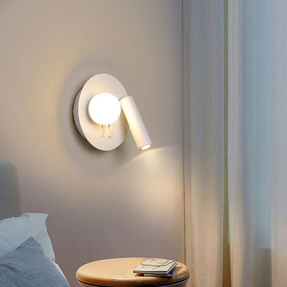مصباح حائطي LED للقراءة مصنوع من الحديد الأكريليكي دائري/مربع بتصميم بسيط على الطراز الاسكندنافي 