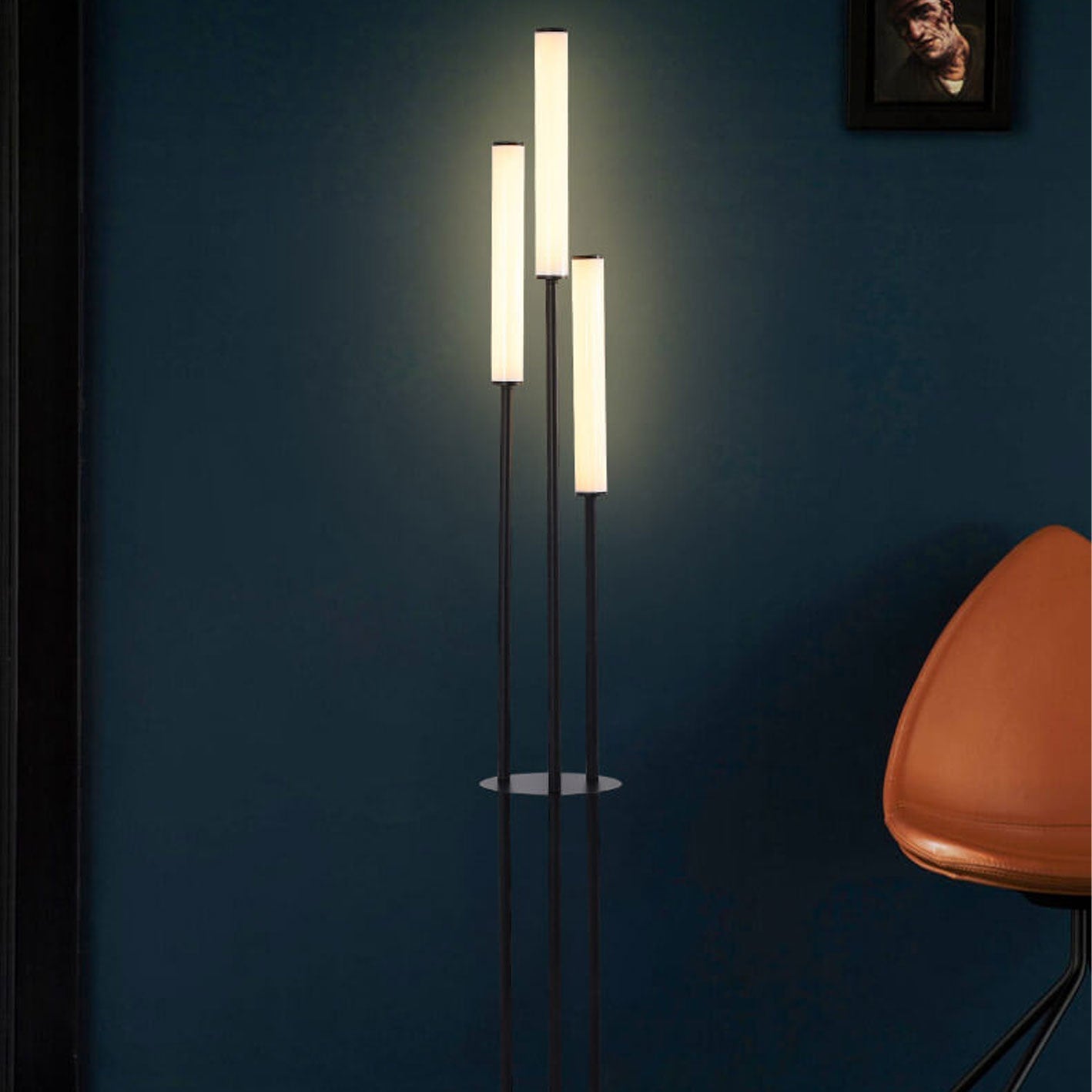 Modern Minimalist Creative Long Bar Design 3-Light LED Standing Floor Lamp