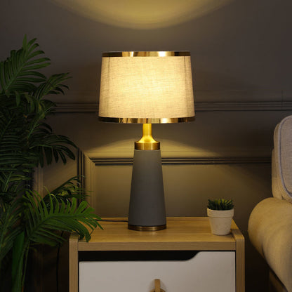 Nordic Fabric Column 1-Light Dimmer Touch Table Lamp