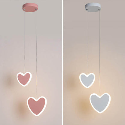 Nordic Creative Heart Shaped LED Pendant Light