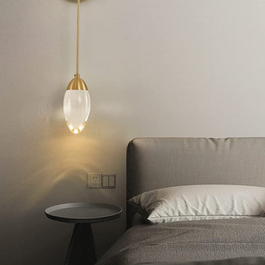مصباح حائط LED بتصميم بيضاوي الشكل على شكل قطرات ماء من الكريستال الفاخر ذو إضاءة بسيطة 