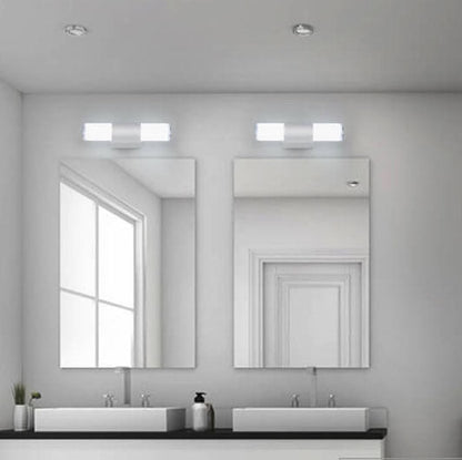 مصابيح حائطية بتصميم أسطواني عصري بسيط مع إضاءة أمامية LED للمرآة 