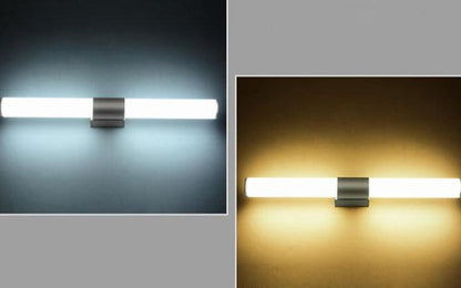 مصابيح حائطية بتصميم أسطواني عصري بسيط مع إضاءة أمامية LED للمرآة 