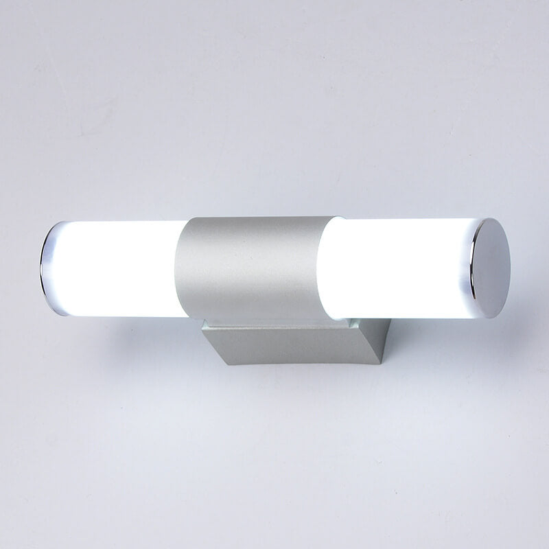 مصابيح حائطية بتصميم أسطواني عصري بسيط مع إضاءة أمامية LED للمرآة 