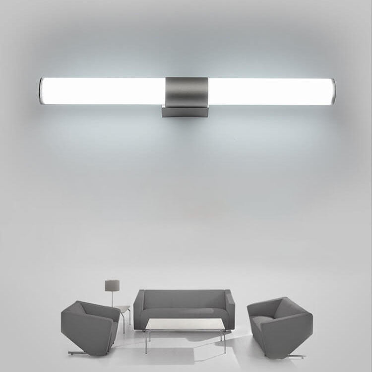 مصابيح حائطية بتصميم أسطواني عصري بسيط مع إضاءة أمامية LED للمرآة 