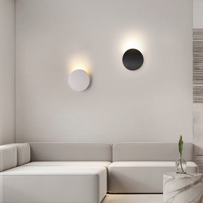 Modern Minimalist Curved Round Aluminum LED Wall Sconce Lamp