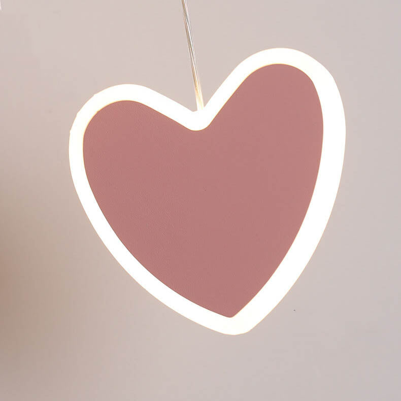Nordic Creative Heart Shaped LED Pendant Light