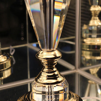 European-style Simple Crystal Fabric 1-Light Table Lamp