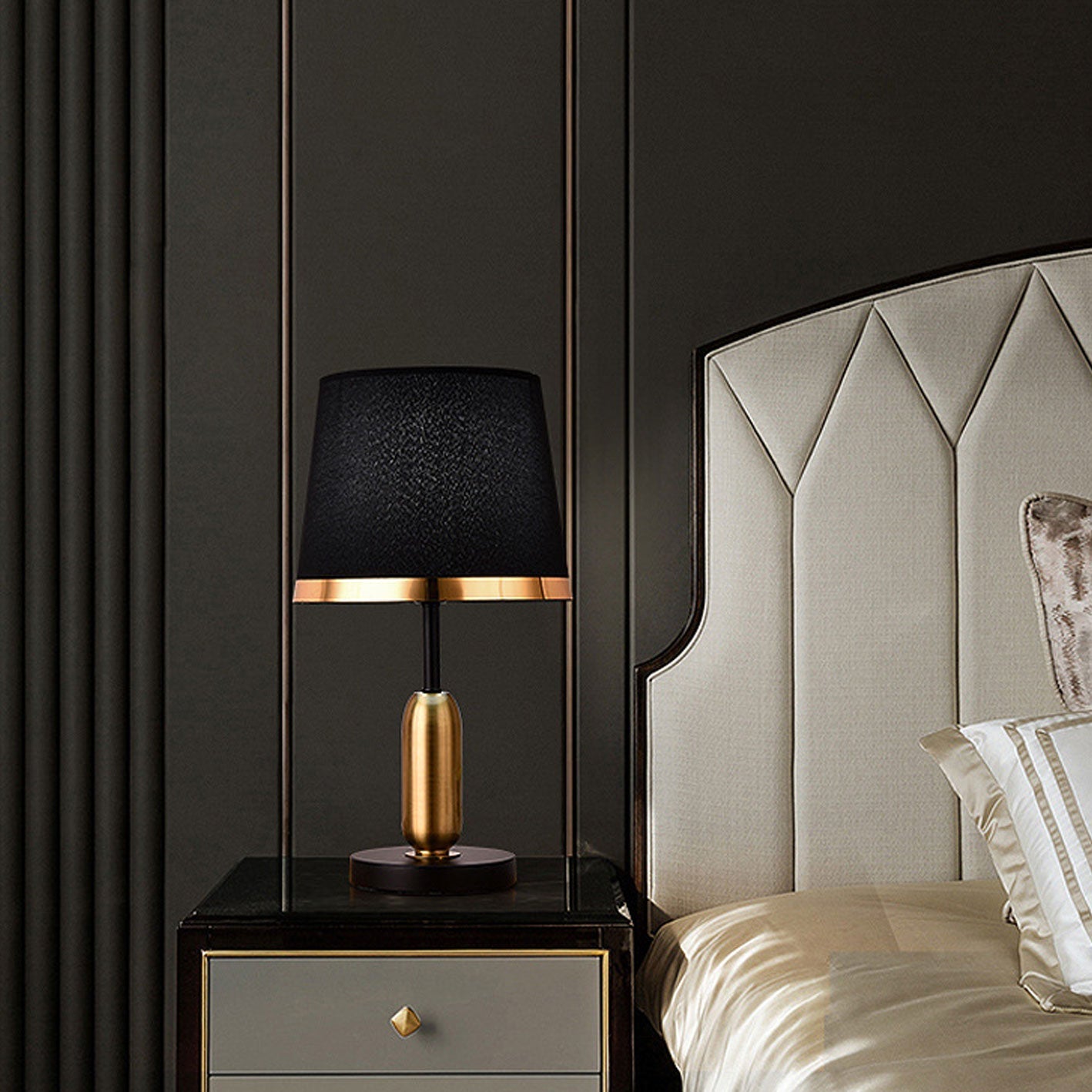 European Retro Fabric 1-Light Table Lamp