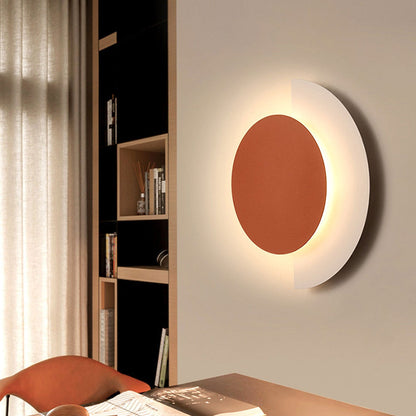 Nordic Postmodern Solid Color Wrought Iron Acrylic LED Wall Sconce Lamp