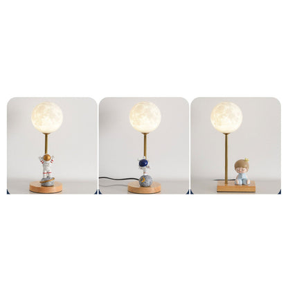 Nordic Creative 3D Printed Moon 1-Light Decorative Table Lamp