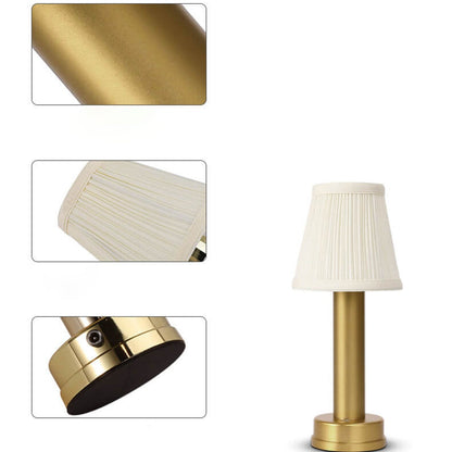 Light Luxury Fabric Shade USB Charging Wireless LED Table Lamp
