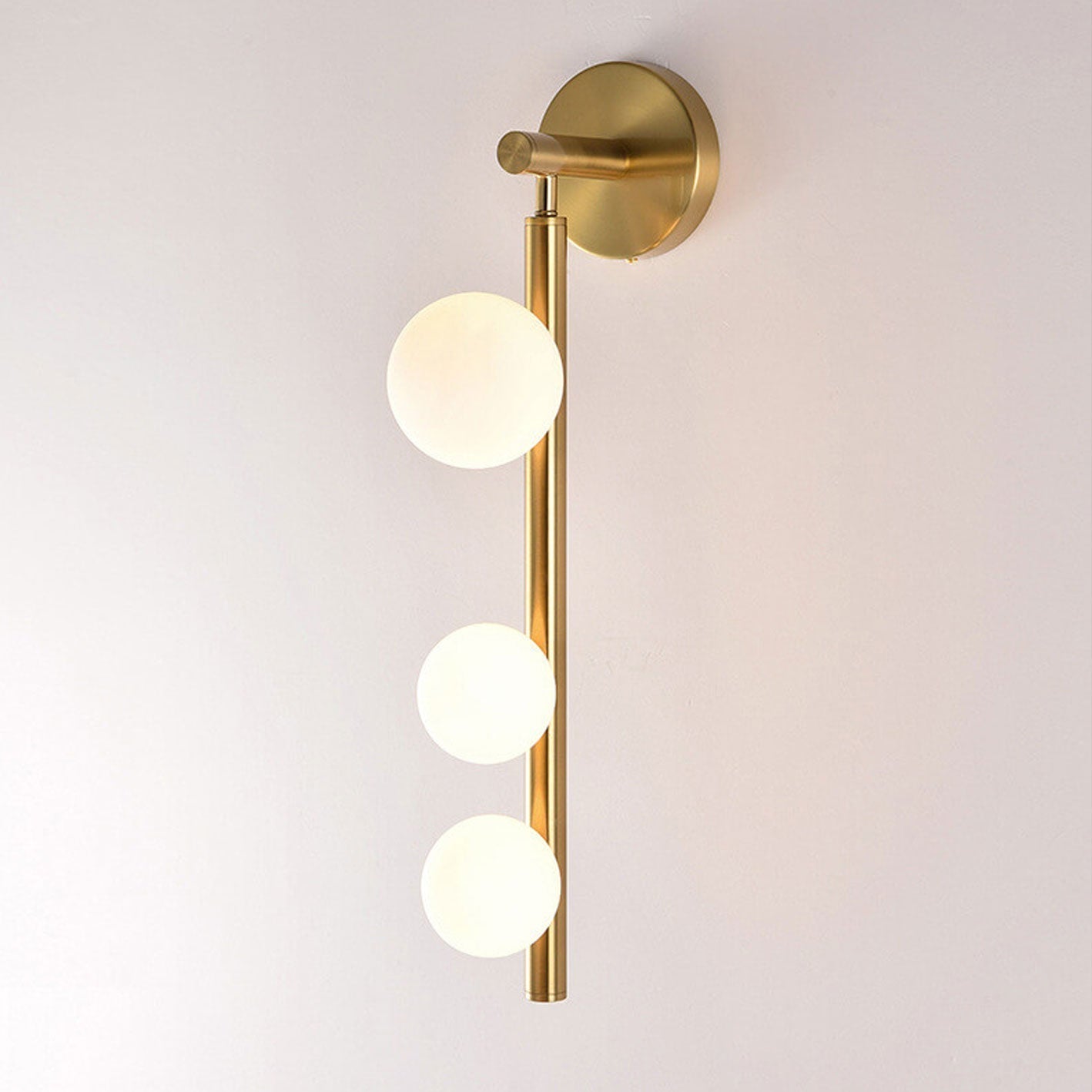 Light Luxury Creative Bead String Design 3-Light Wall Sconce Lamp