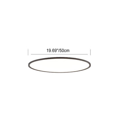 Modern Minimalist Acrylic Aluminum Round Shade LED Flush Mount Ceiling Light For Living Room