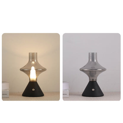 Nordic Retro High Boron Glass USB Charging LED Night Light Table Lamp