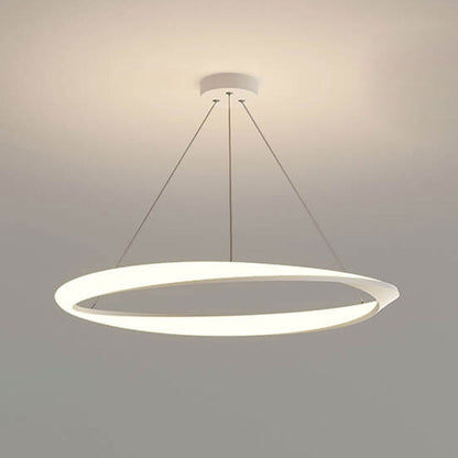 Nordic Light Luxury Round Aluminum LED Pendant Light