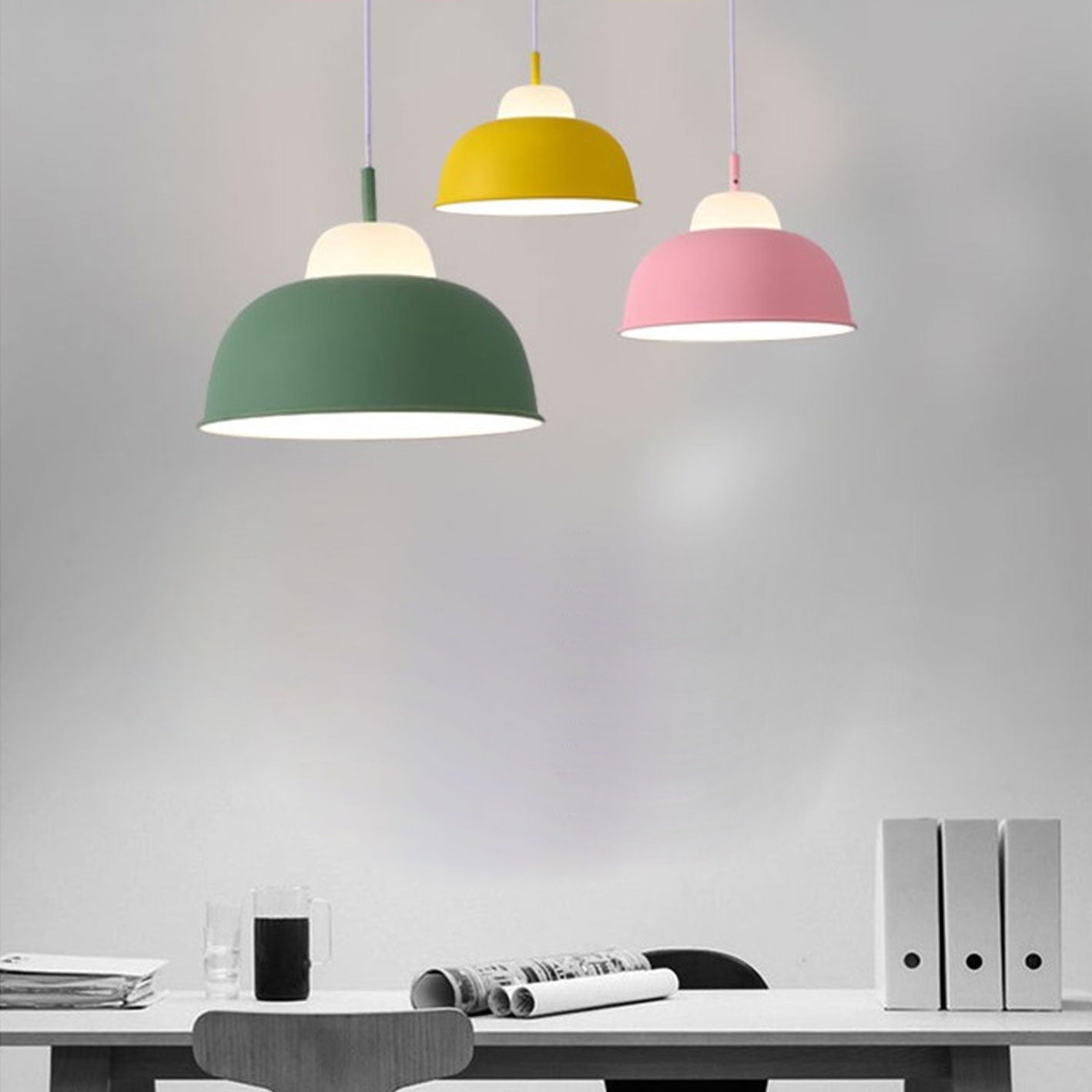 Modern Minimalist Macaron Iron 1-Light Pendant Light