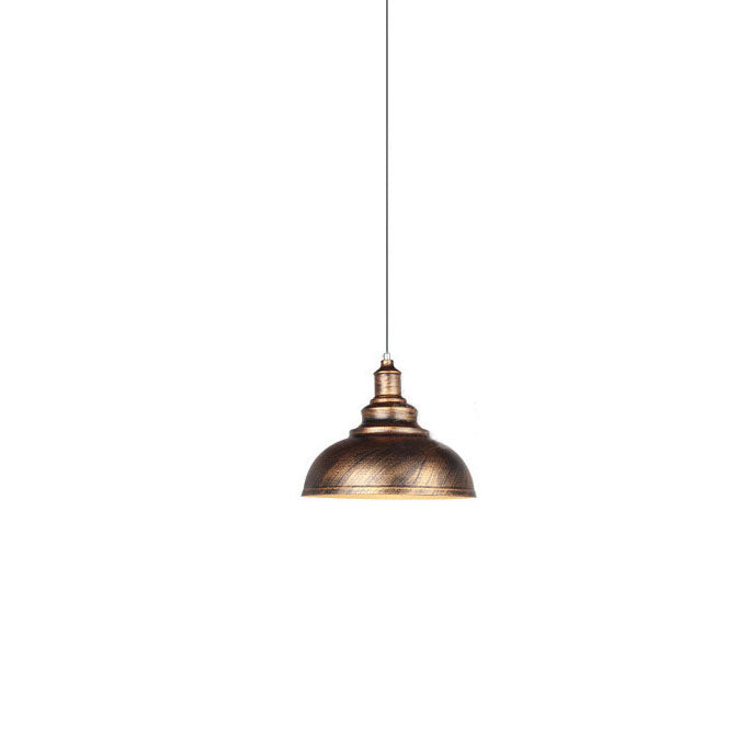 Industrial Simple Dome Round Pot Lid Iron 1-Light Pendant Light