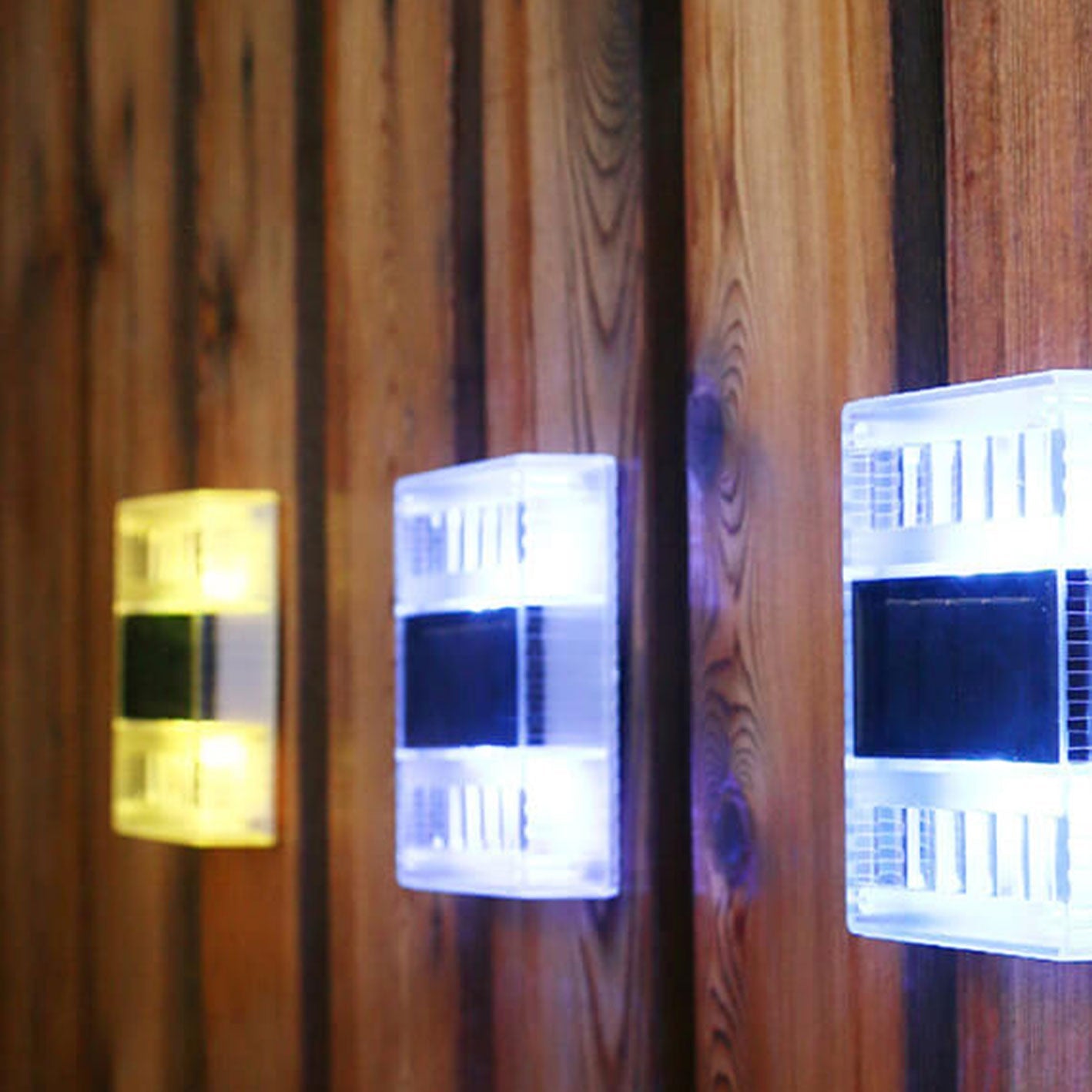 Solar Square Up and Down LED Outdoor Decorative Garden Wall Sconce Lamp