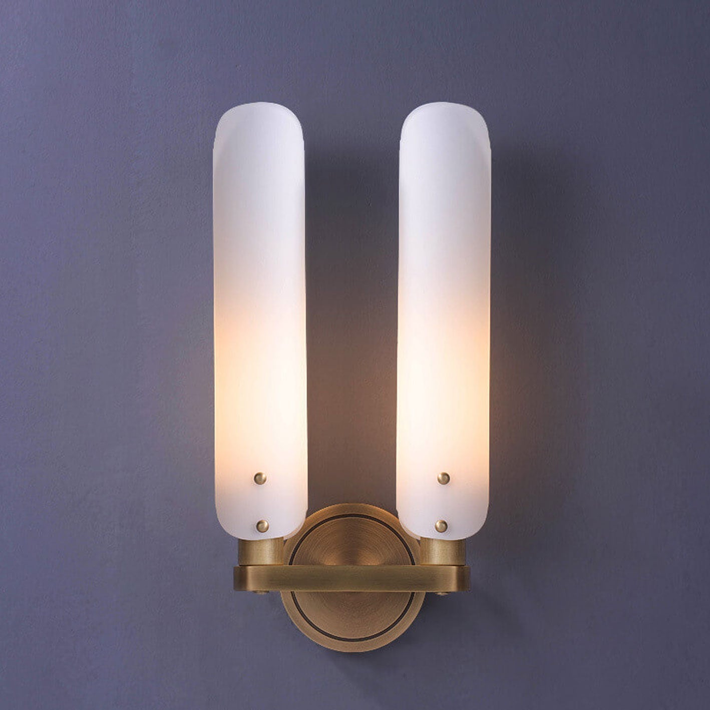 Modern Light Luxury Long Glass 1/2 Light Wall Sconce Lamp