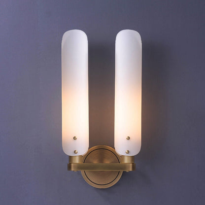 Modern Light Luxury Long Glass 1/2 Light Wall Sconce Lamp