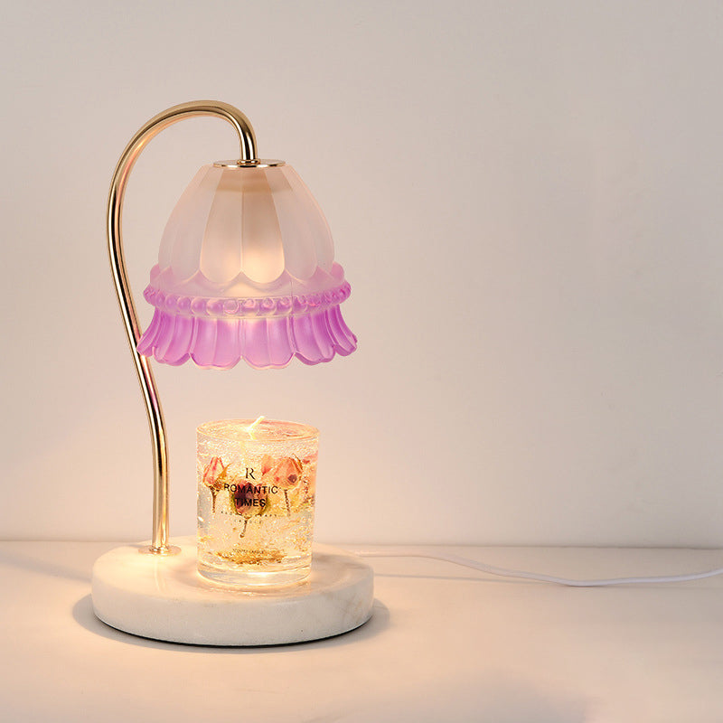 Creative Lily Of The Valley Flower Design With Candle LED Melting Wax Table Lamp