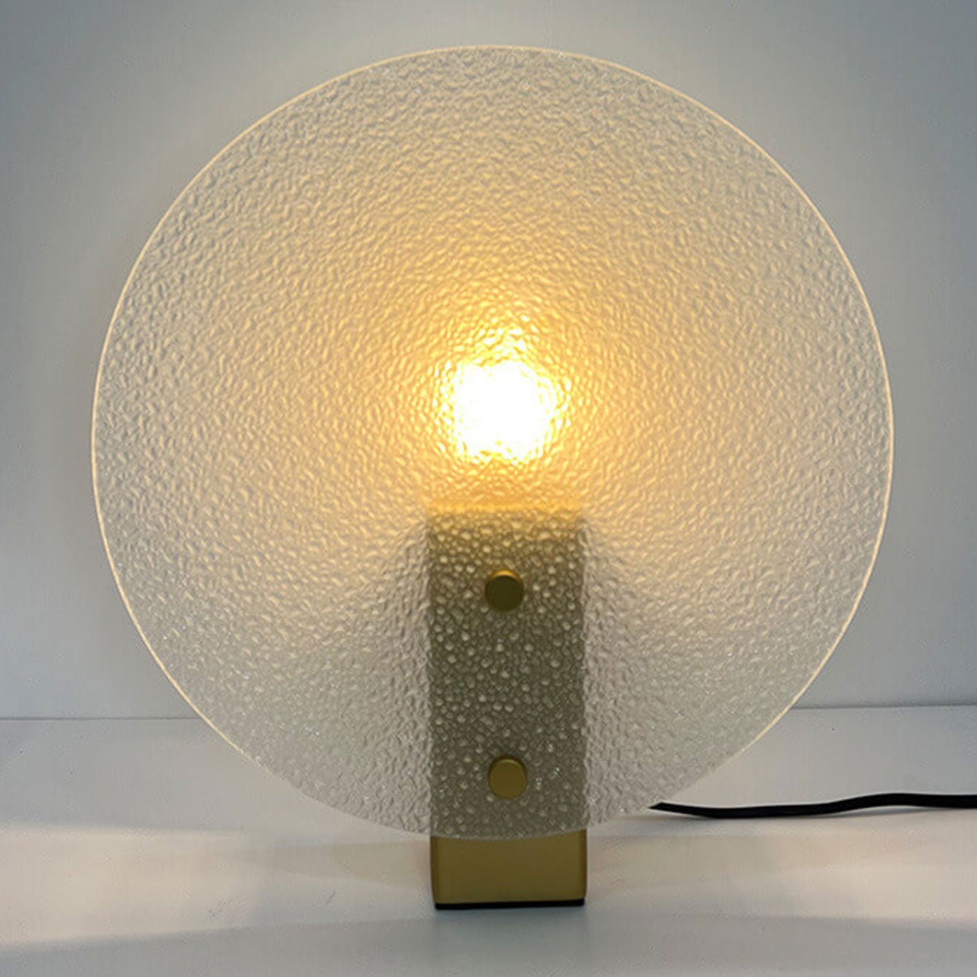 Modern Light Luxury Round Frosted Glass 1-Light Table Lamp