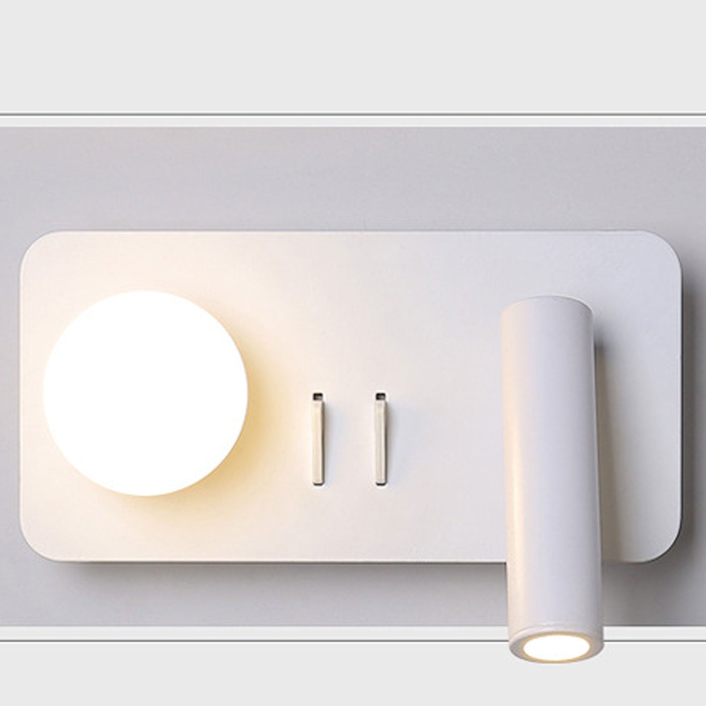 مصباح حائطي LED للقراءة مصنوع من الحديد الأكريليكي دائري/مربع بتصميم بسيط على الطراز الاسكندنافي 