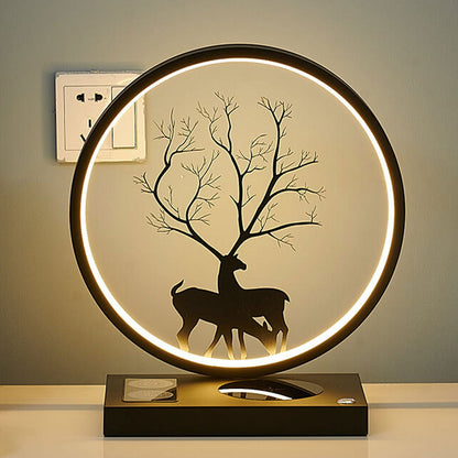 Creative Iron Aluminum LED Wireless Charging Bluetooth Speaker Table Lamp