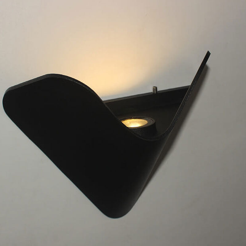 مصباح حائط خارجي LED ثلاثي الأبعاد من الألومنيوم بتصميم إبداعي عصري ومقاوم للماء 