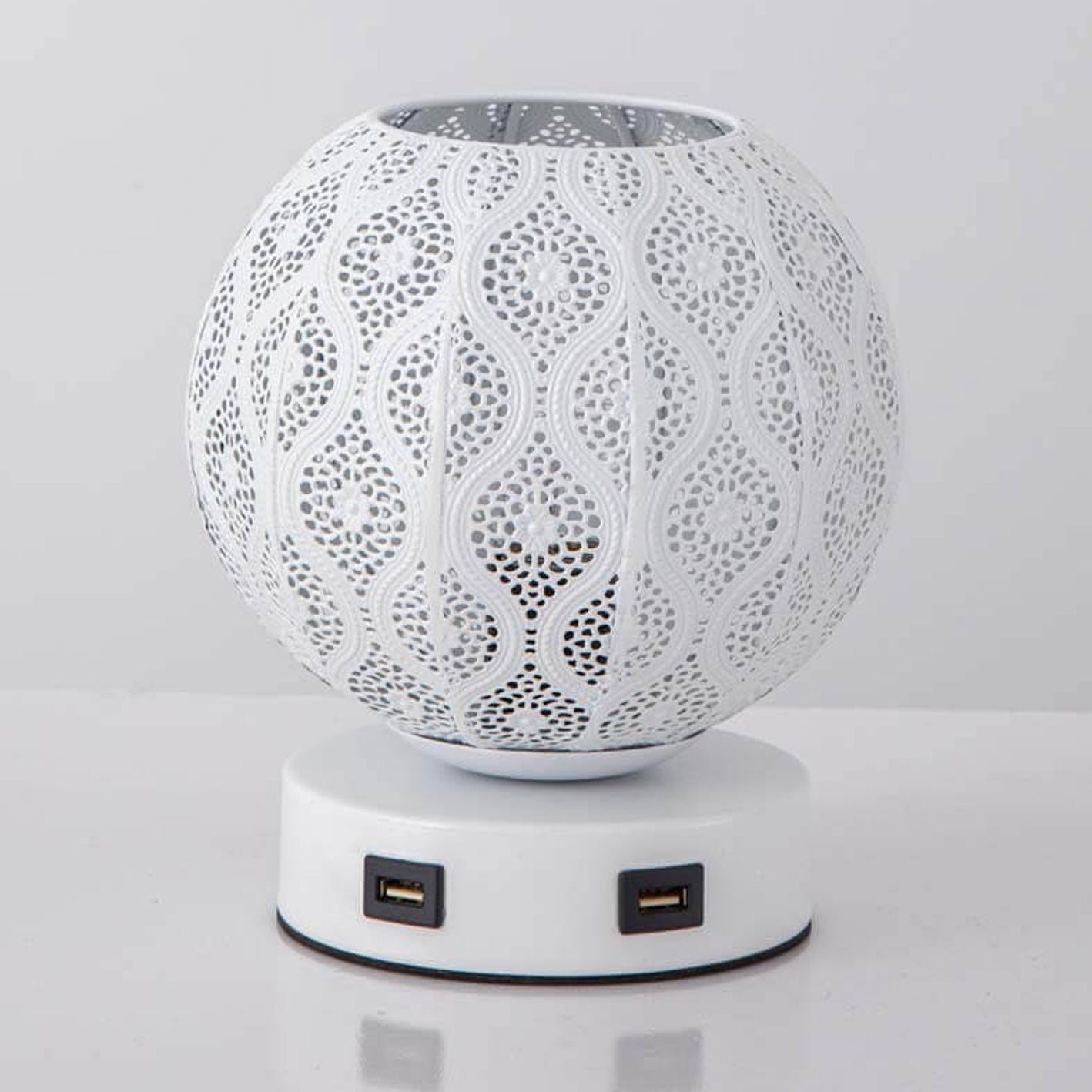 Creative Spherical Metal Projection 1-Light Decorative Table Lamp