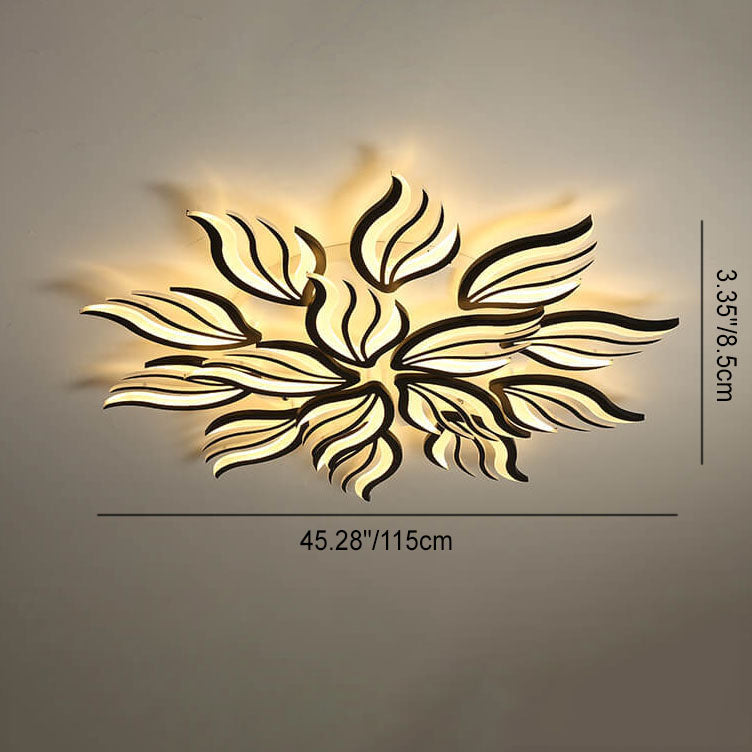 Modern Creative Personality Acrylic Flower Shape LED Semi-Flush Mount Ceiling Light