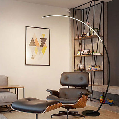 Minimalist Curved Line LED Aluminum Standing Floor Lamp