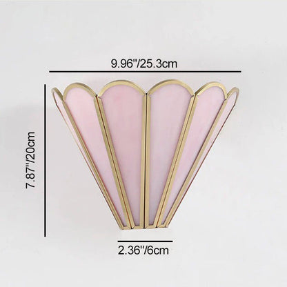 Nordic Minimalist Brass Glass 1-Light Wall Sconce Lamp